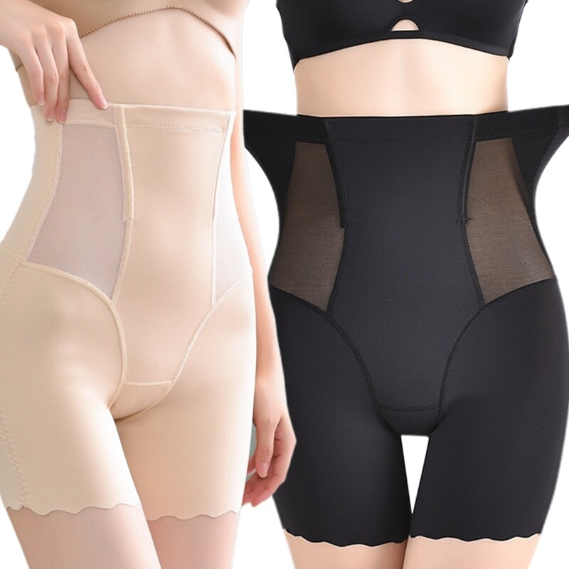 Women High Waist Mesh Body Shaper Shorts Tummy Control Thigh Slimmer Safety Panty
