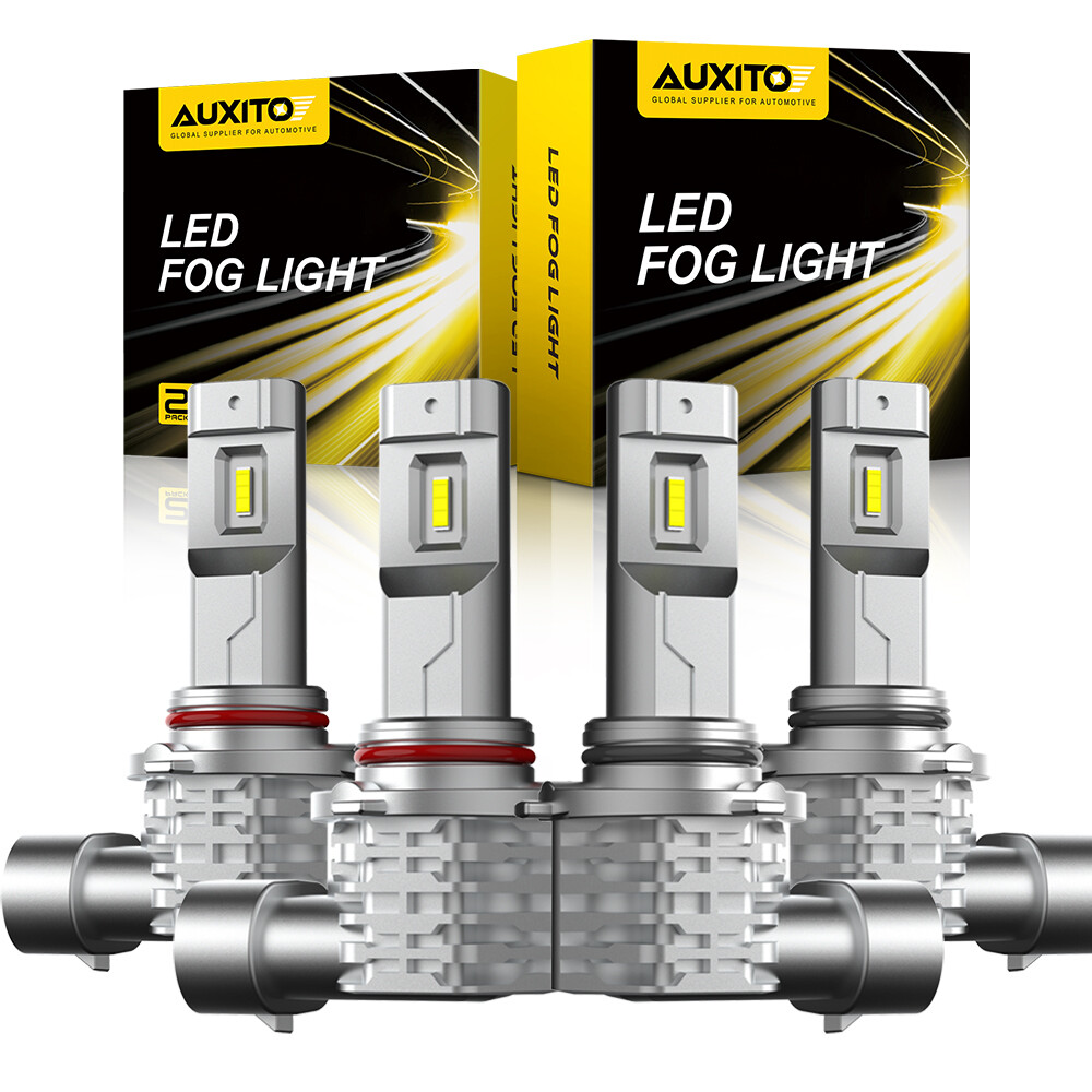 4X Auxito 9005 9006 LED Combo Headlight Bulbs High Low Beam Kit Xenon White Lamp