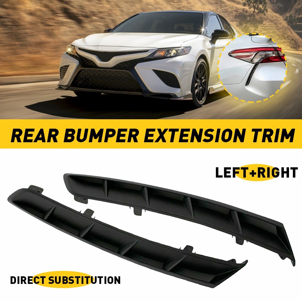 Fit For 2018-2020 Toyota Camry SE/XSE Rear Bumper Black Lower Trim Molding Set I