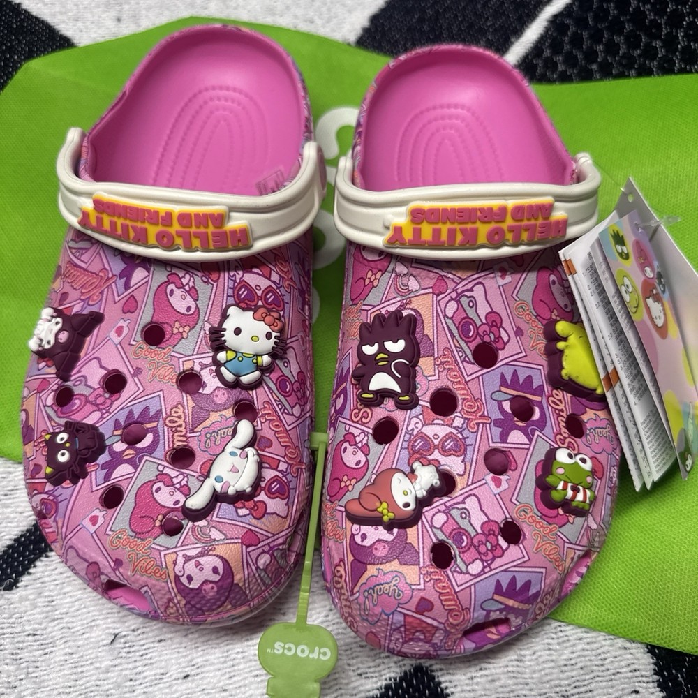 Crocs Classic Clog Hello Kitty  Limited Edition Junior 2 Brand New With Tags