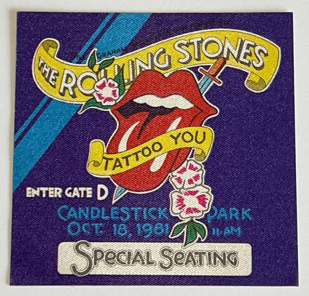Rolling Stones 1981 Candlestick Backstage Pass Special Seating Mint 10/18/81
