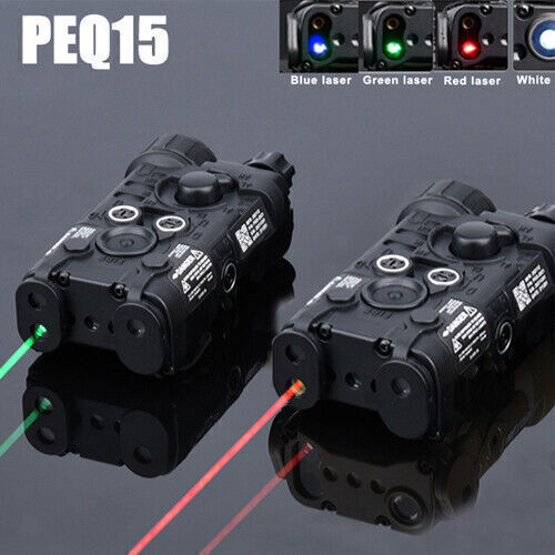 WADSN Nylon PEQ15 Red Green Laser IR Weapon White Light Flashlight For Hunting