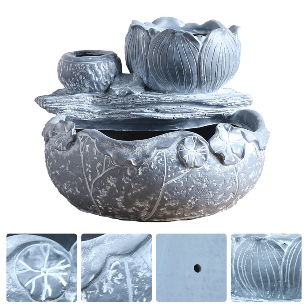 Planters with Drainage Lotus Flowerpot Creative Fine Craftsmanship