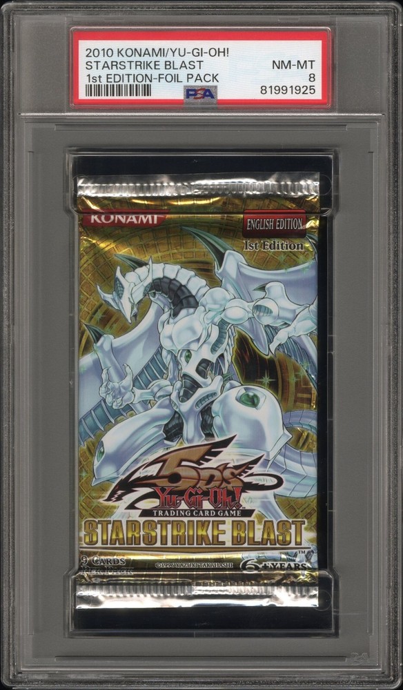 Starstrike Blast Yugioh STBL 1st Edition PSA 8 Booster Pack 2010