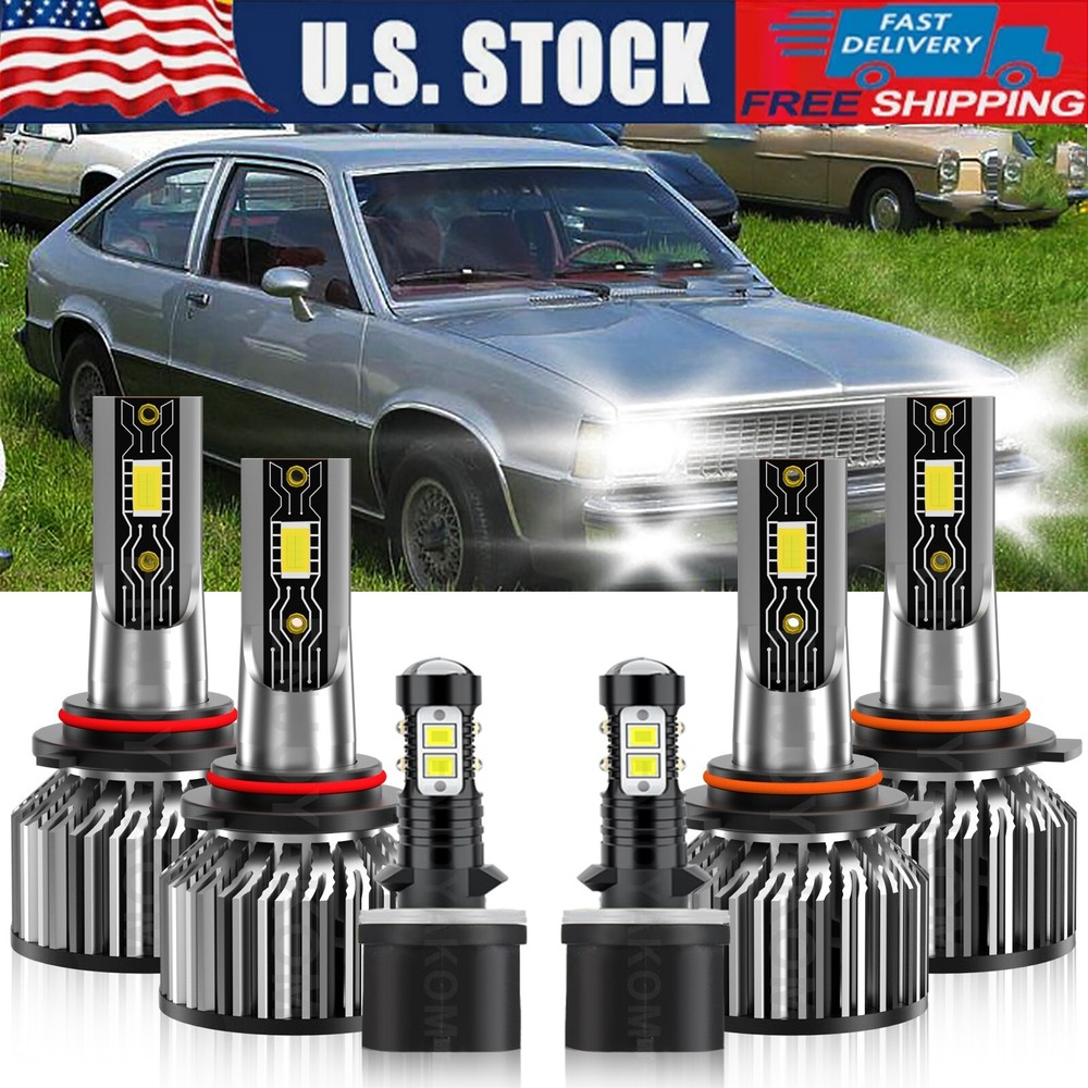 For Ford Thunderbird 1990-1993 LED 6500K Headlight High/Low Beam+Fog Light white