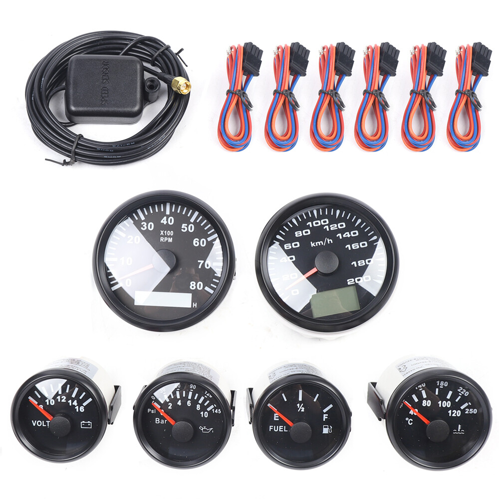 Universal 6-Gauge GPS Speedometer Kit for Cars, Trucks, Boats – 9-32V Waterproof
