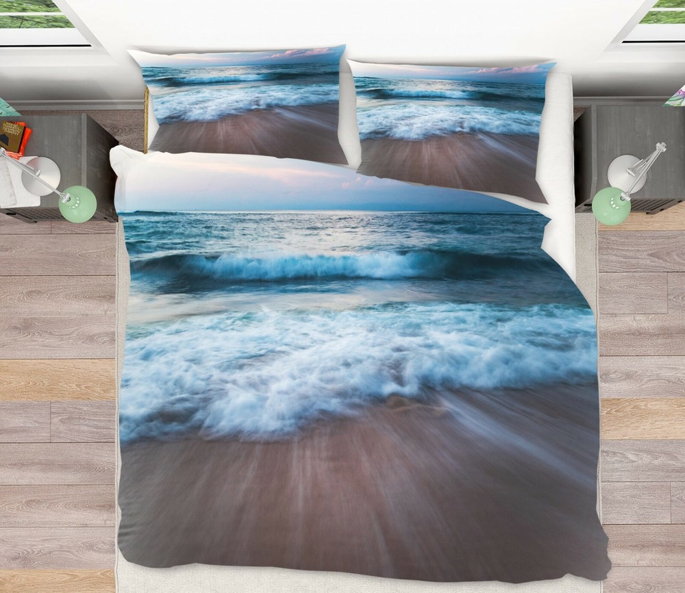 3D Beach Sea ZHUA738 Bed Pillowcases Quilt Duvet Cover Set Queen King Amy