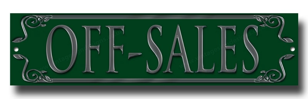 Vintage British Pub Style Home Bar Metal Sign - 12x3 Inches Off-Sales Decor