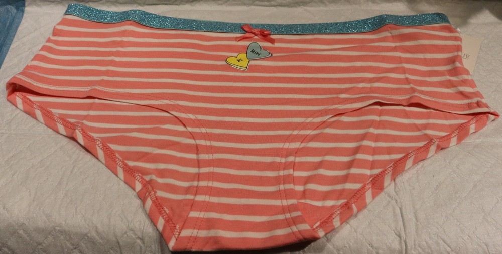 Candy stripe  'Be mine' candy hearts design Pants Size 12