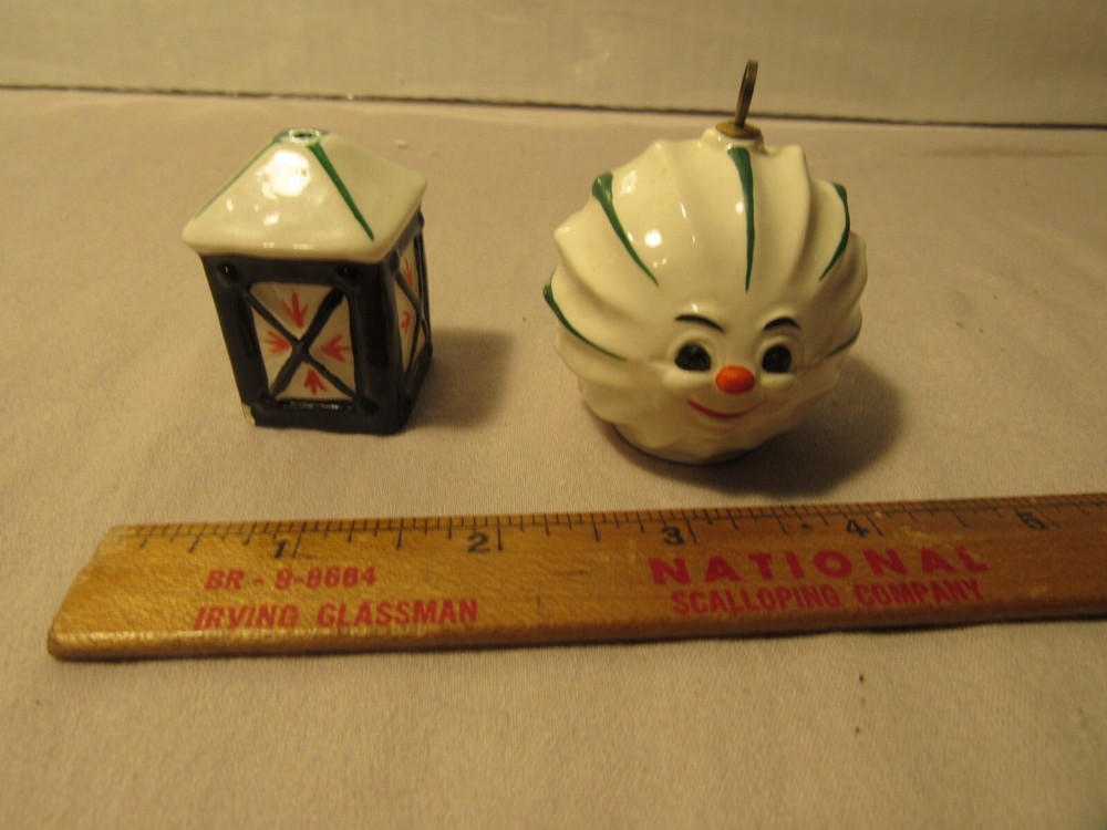 Vintage Goebel Hummel West Germany White Gold Sun & Lantern Christmas Ornament