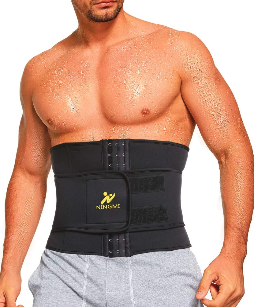 Men's Waist Trainer Sweat Belt – Sauna Trimmer Stomach Wrap for Workouts