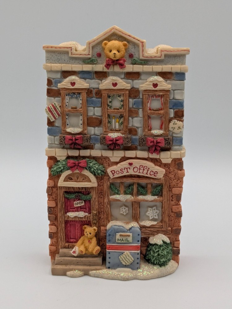 Cherished Teddies Winter Post Office Our Cherished Neighbearhood Figurine 1998