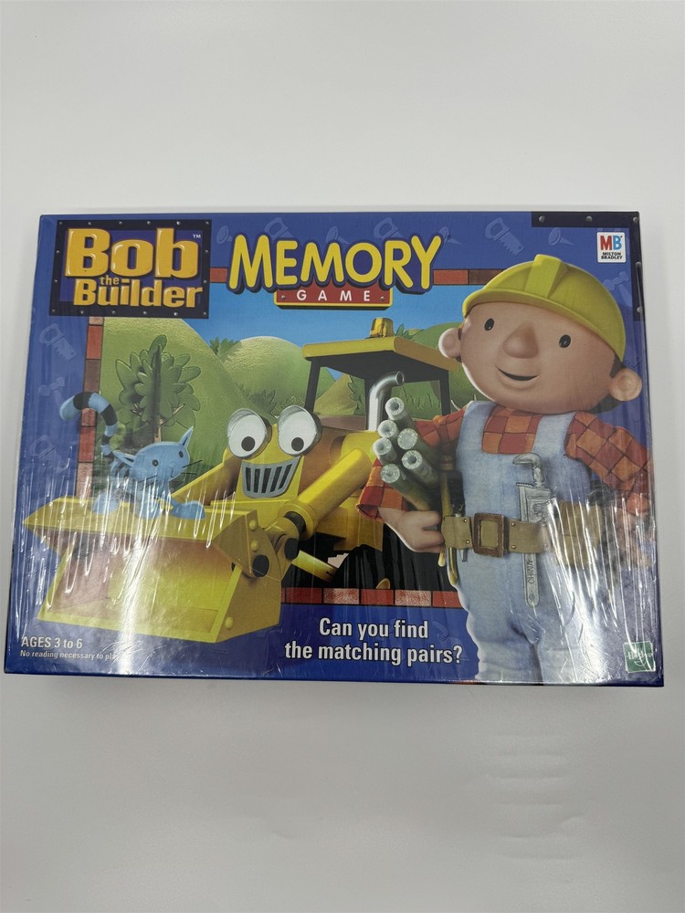Vintage Bob the Builder Memory Game Children's TV Show Milton Bradley 2001 NIB