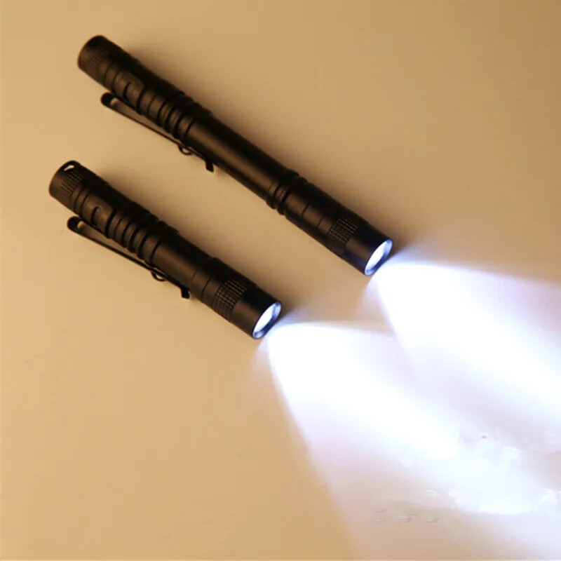 3pcs Mini LED Waterproof Flashlight Torch Portable Penlight Lamp Handheld