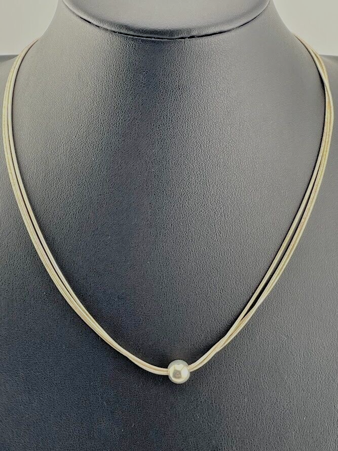 SILPADA ITALY N0914 925 STERLING SILVER 3 STRAND THOREAN NECKLACE 16