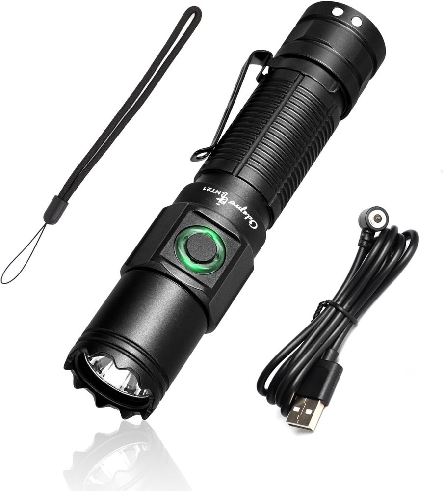 I... NT21 1200 Lumens Small Bright Rechargeable Flashlight with Power Display