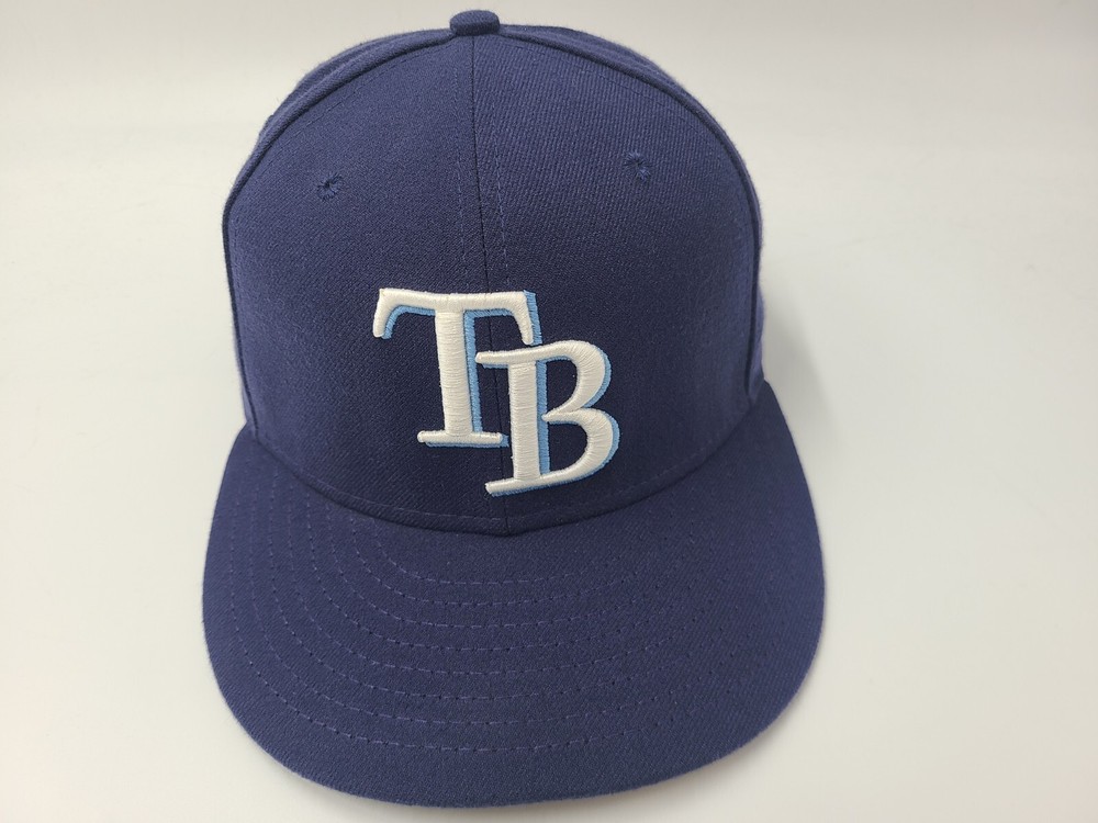 Tampa Bay Rays New Era 59Fifty Fitted 7 1/8 Hat Cap Polyester MLB Baseball Blue