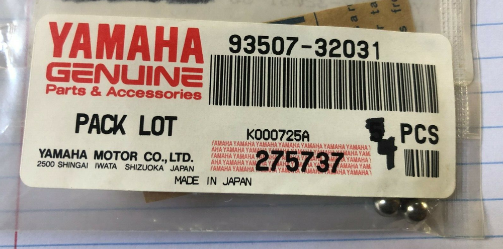 OEM NOS YAMAHA Kick Starter Ball Banshee 350,Big Bear 350, MX, 93507-32031 #LV