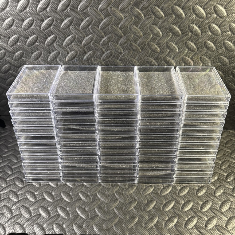 LOT OF 60X  LIGHTLY USED 2-PIECE SLIDER BOXES EACH HOLDS 25 TRADING CARDS +FOAM!