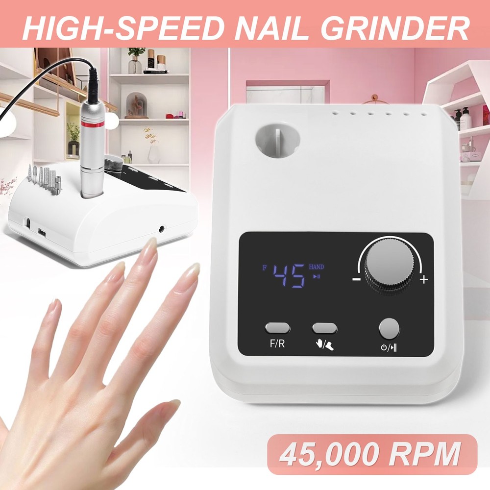 45000RPM Nail Drill Machine Profesional Nail LCD Screen Smart  Manicure Polisher