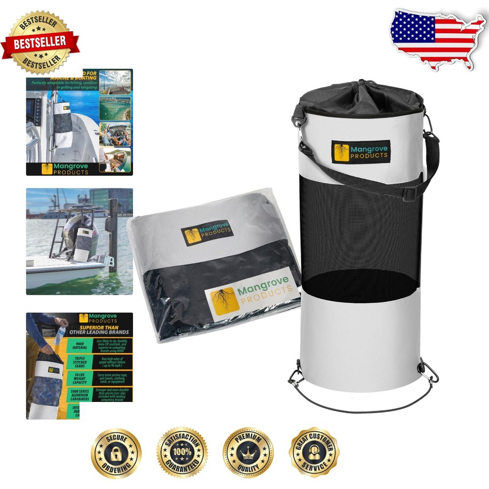 Oxford 900D Collapsible Boat Trash Can - Perfect for Fishing, Sailing or Camping