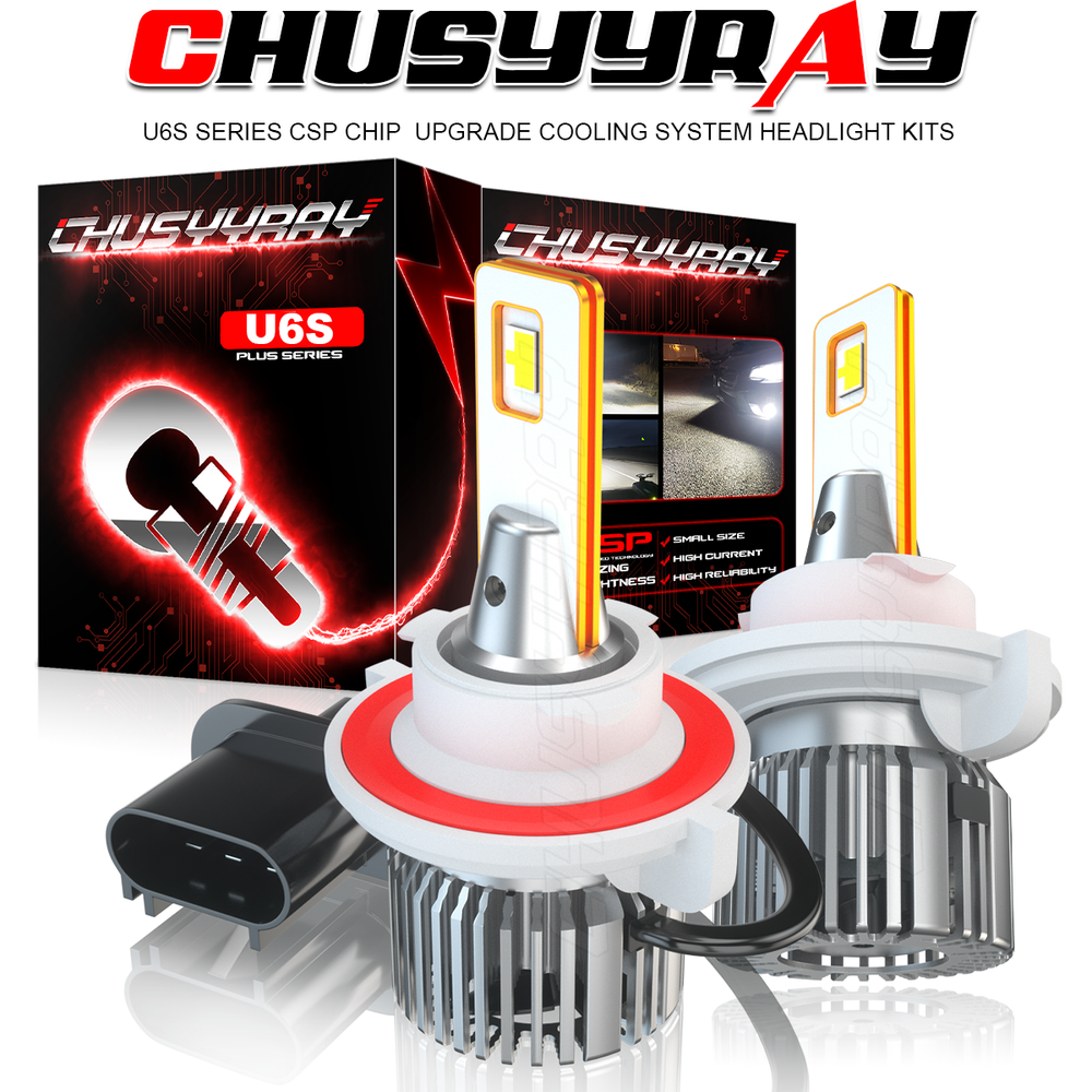 LED Headlight Kit H13/9008 6000K White Hi/Lo Bulbs for 2007-2014 GMC Yukon (All)