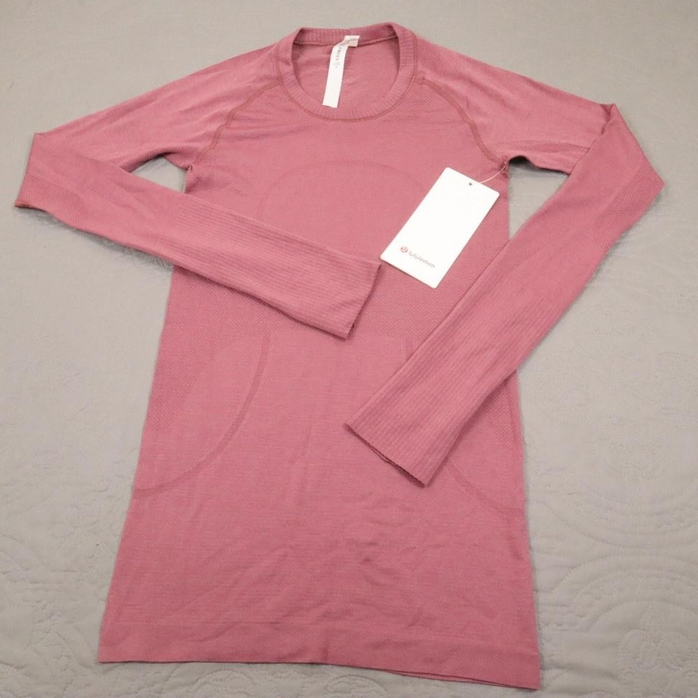 New Lululemon Swiftly Tech LS Crew Shirt Womens 4 Pink Running Seamless