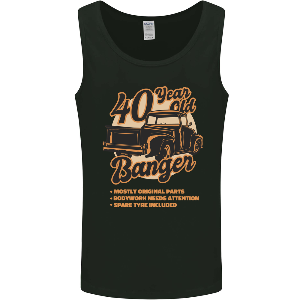 40 Year Old Banger Birthday 40th Year Old Mens Vest Tank Top