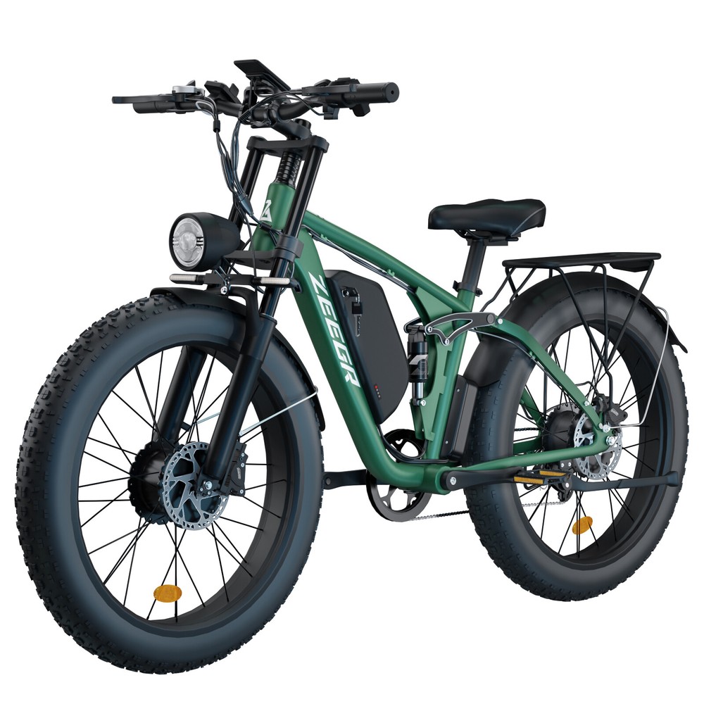 2000W Dual Motor 48V/52V Ebike 22.4Ah 35mph Full Suspension All Terrain for Adults