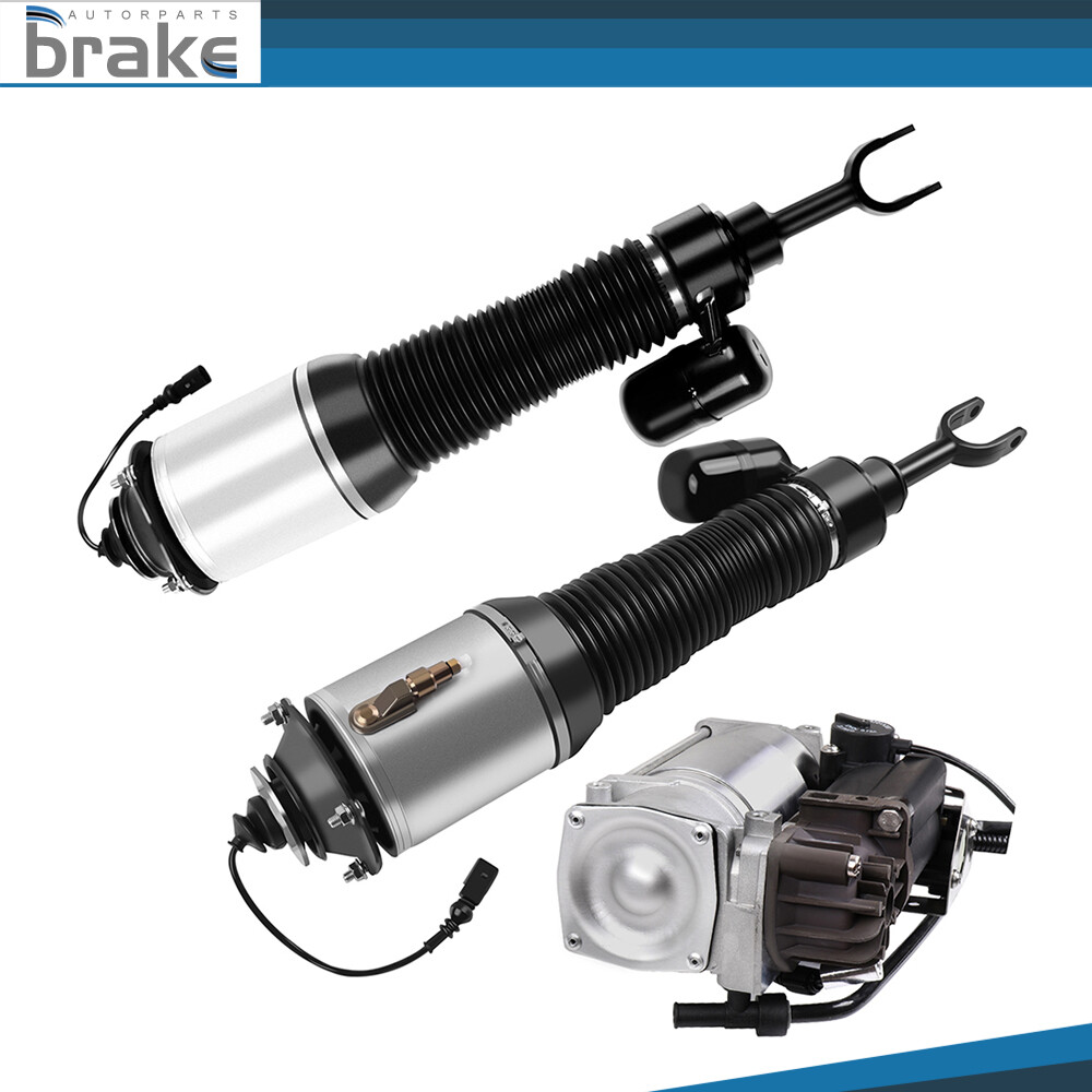 3x Front Air Suspension Strut Air Compressor For Bentley Continental Volkswagen