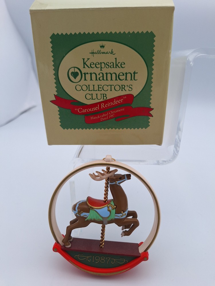 Hallmark Keepsake Ornament Collector's Club  1987 Carousel Reindeer