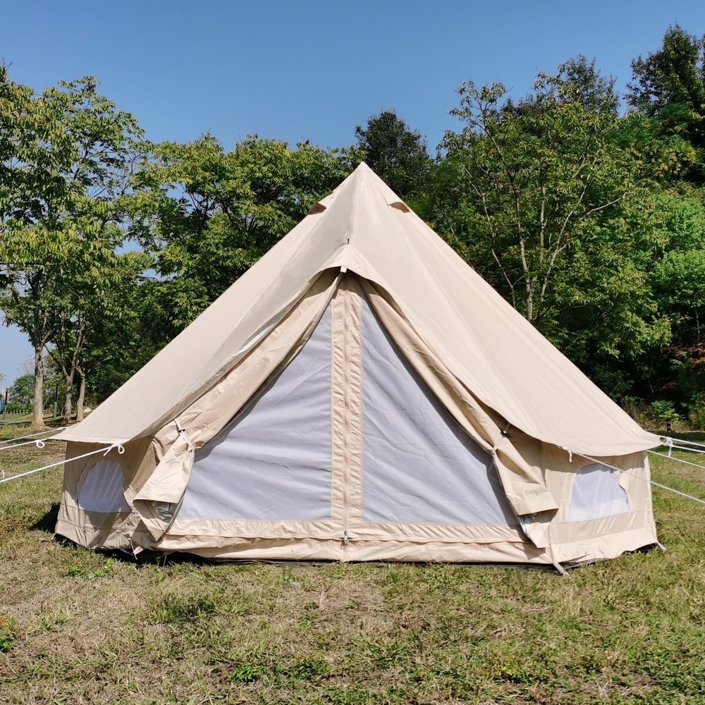 Outdoor Lightweight Glamping 4M Oxford Bell Tent  4M Yurt Tent of 4-6 Persons