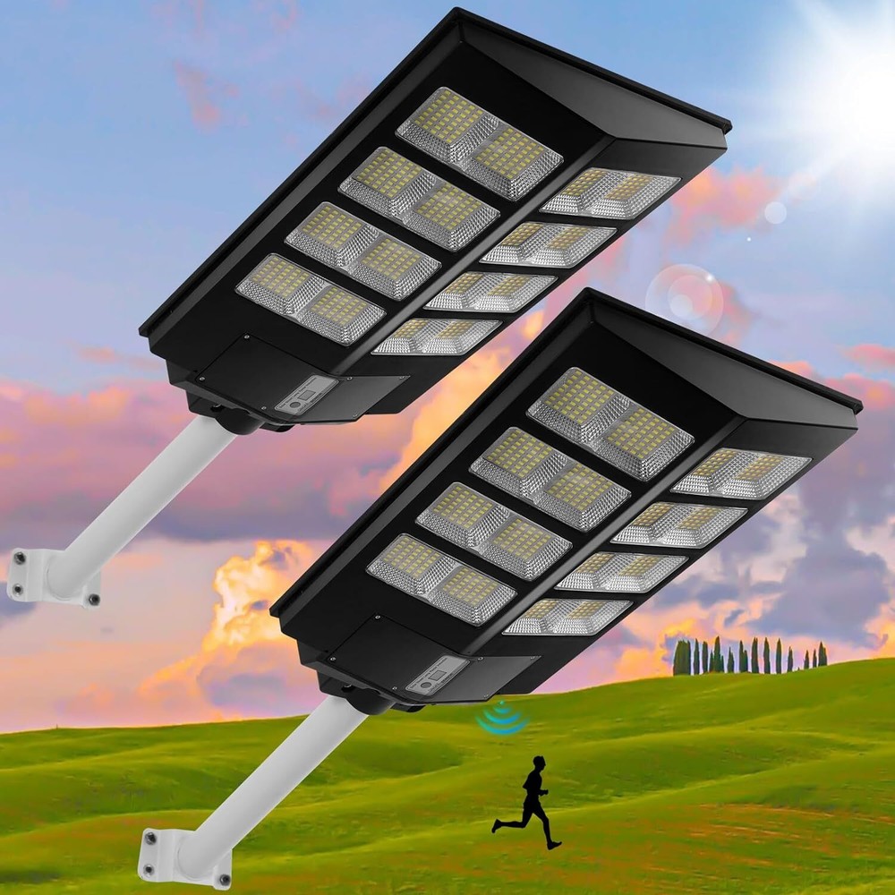 1000W 990M LM Commercial Solar Street Light for Road Parking Lot US  