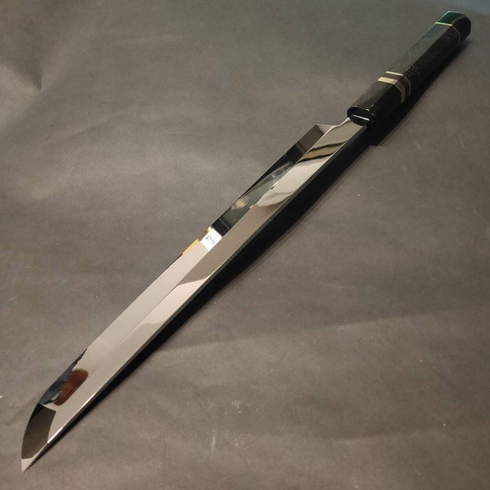 Mirror Finish VG10 Yanagiba Knife 270mm Ebony Buffalo Horn Octagonal Handle New