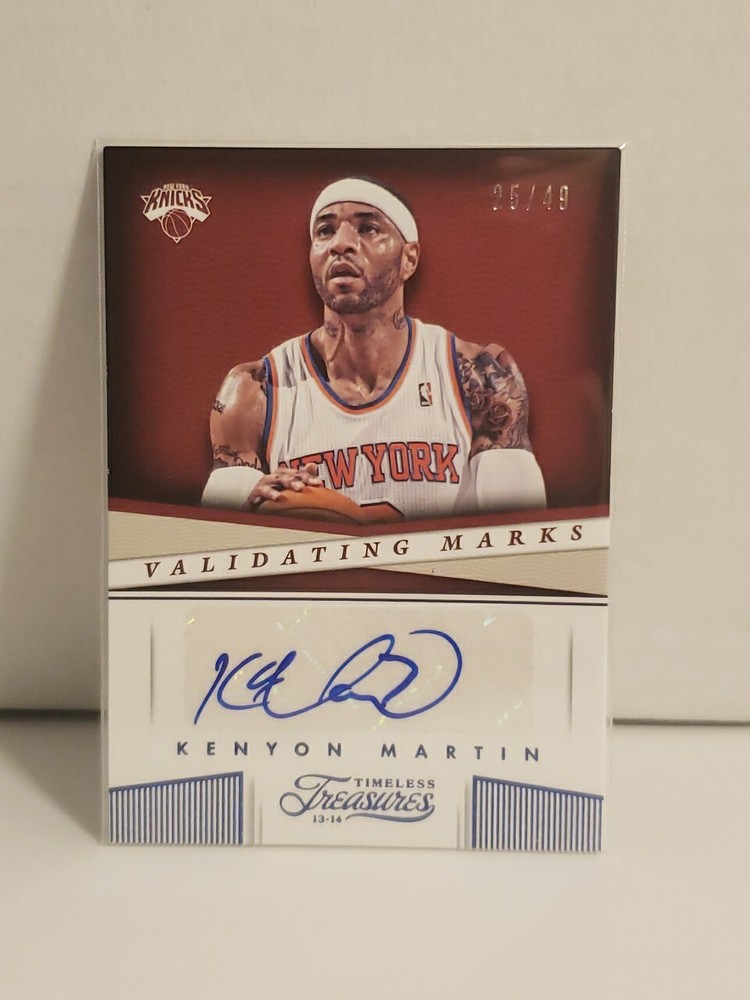 2013 Timeless Treasures Validating Marks Auto Sapphire #2 Kenyon Martin 25/49