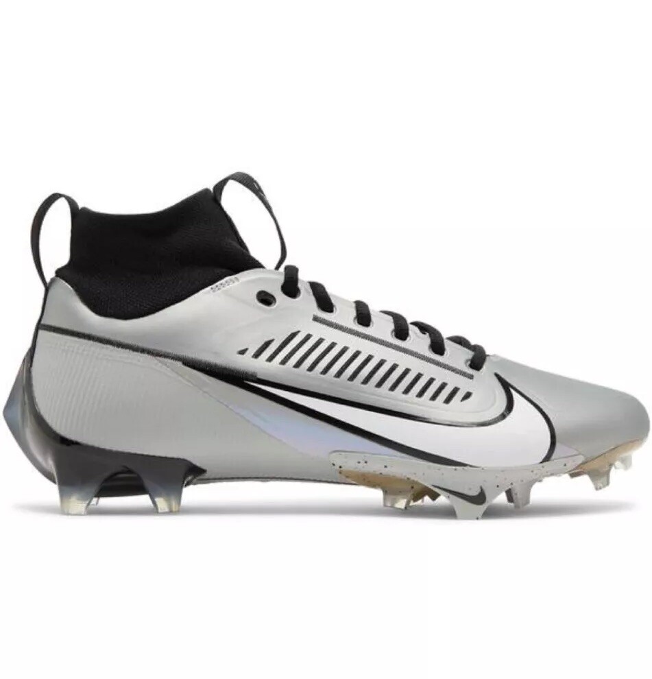Nike Vapor Edge Pro 360 2 Men Size 11-13 Football Cleats Silver Black DA5456-002