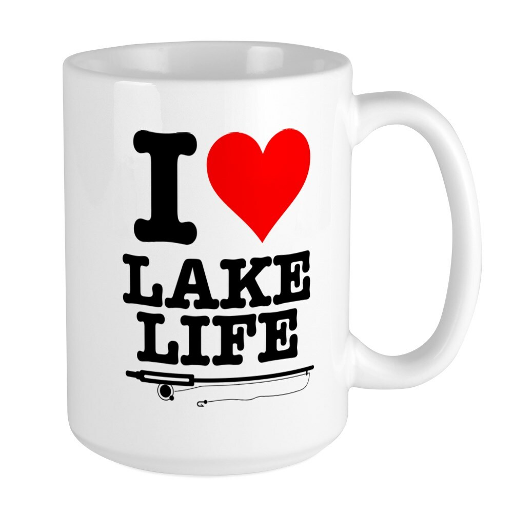 CafePress I Heart Lake Life Coffee Mug, Large 15 oz. White Coffee Cup (20194350)