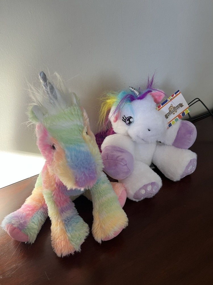 Pair Of Plush Unicorns - Douglas The Cuddle Toy & 10” Poppy Plushible NWT