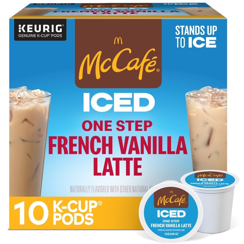 Iced One Step French Vanilla Latte K-Cup Coffee Pods 10 Count