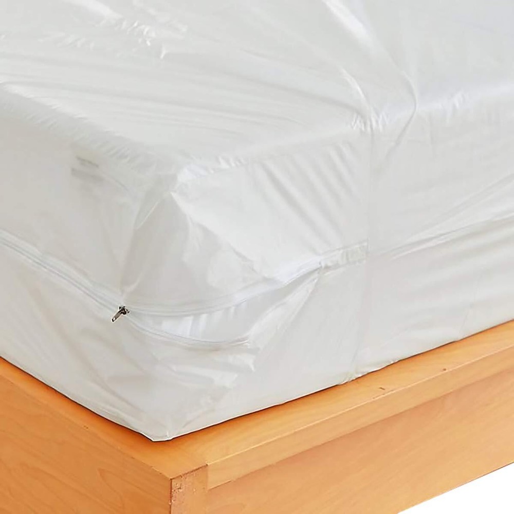 Waterproof Zippered Plastic Mattress Protector Encasement, Vinyl Mattress Bed...