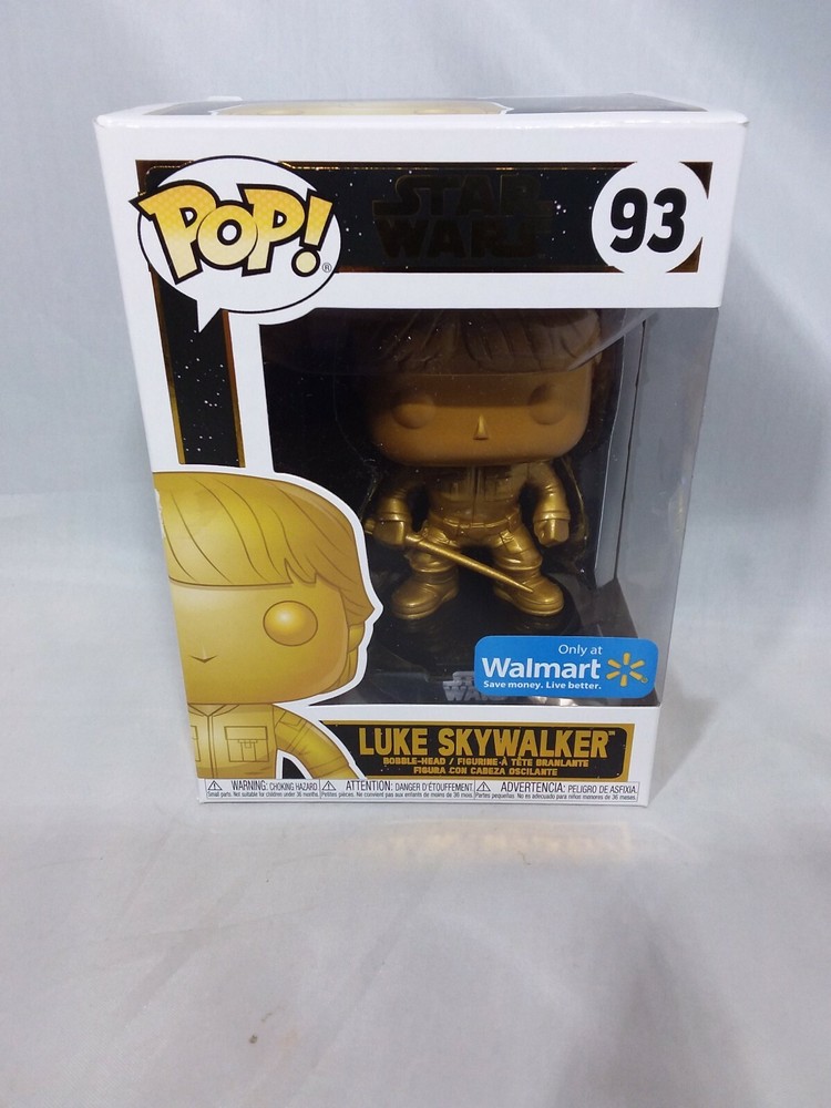 Star Wars Pop Gold #93 Luke Skywalker Bobble Head Action Figure