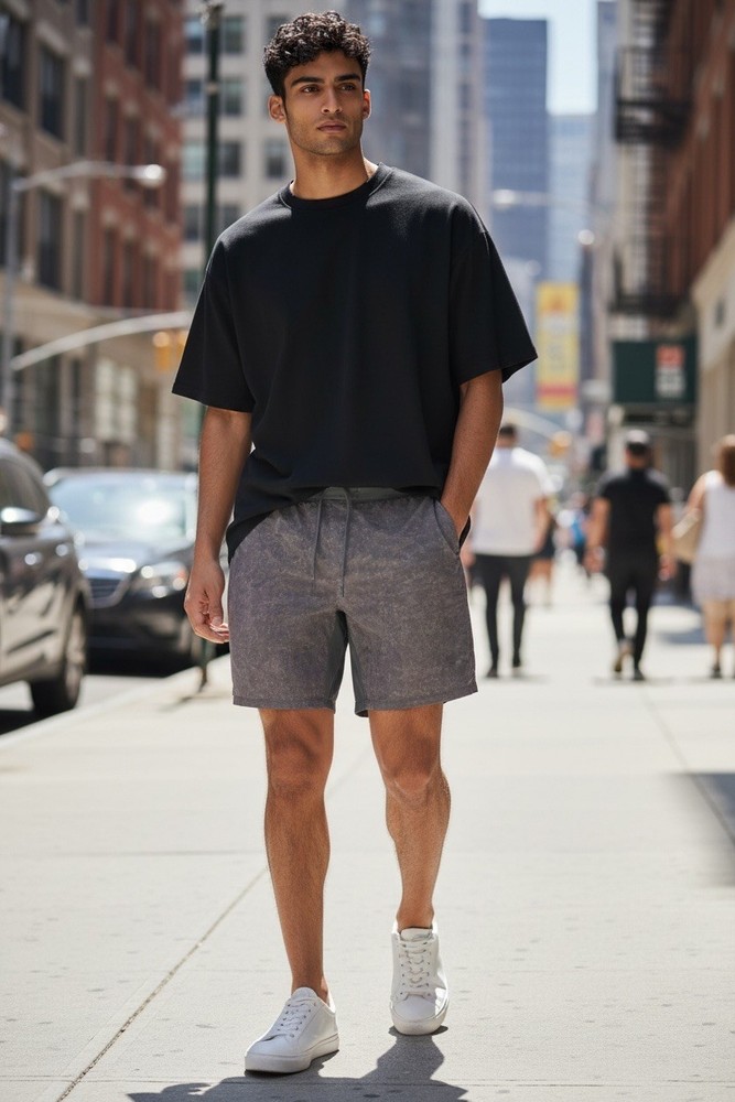 Lululemon T.H.E. Shorts Men 2XL Gray Gravel Dust Asphalt Linerless M7AKRS