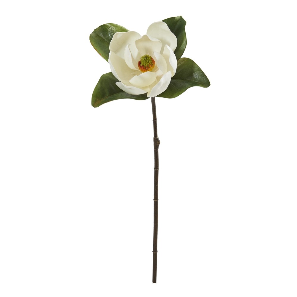28-inch Magnolia Artificial Flower Set of 3 Stems for Home Decor