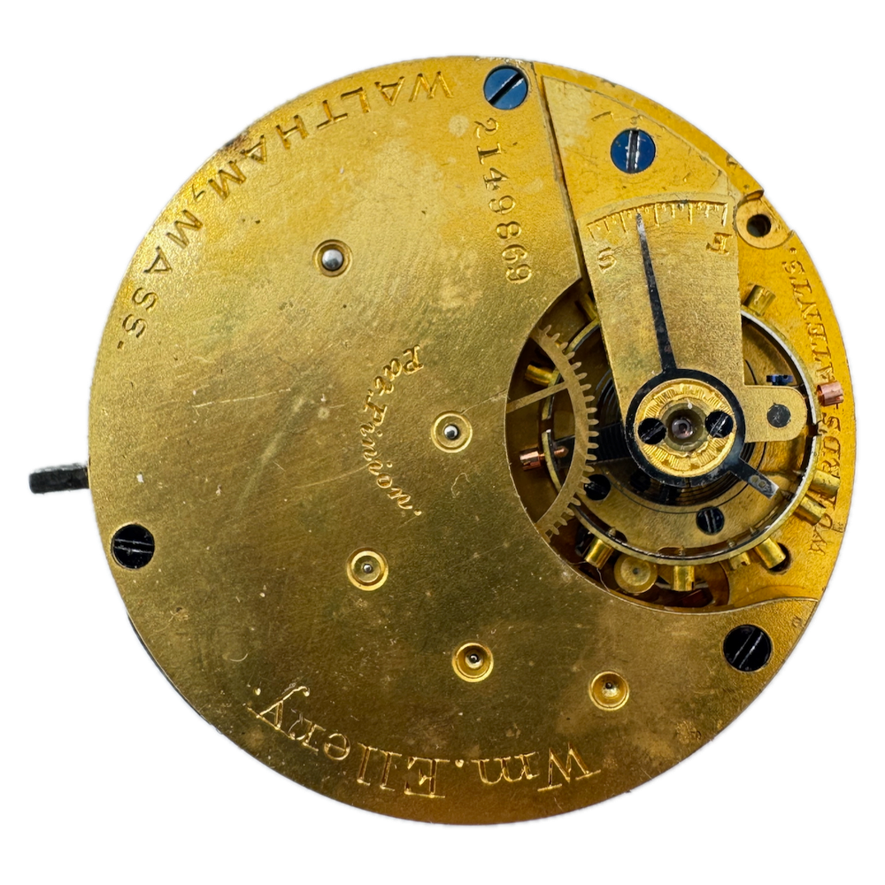 Antique 1883 Waltham 7 Jewel Hunter Pocket Watch Movement Wm Ellery USA