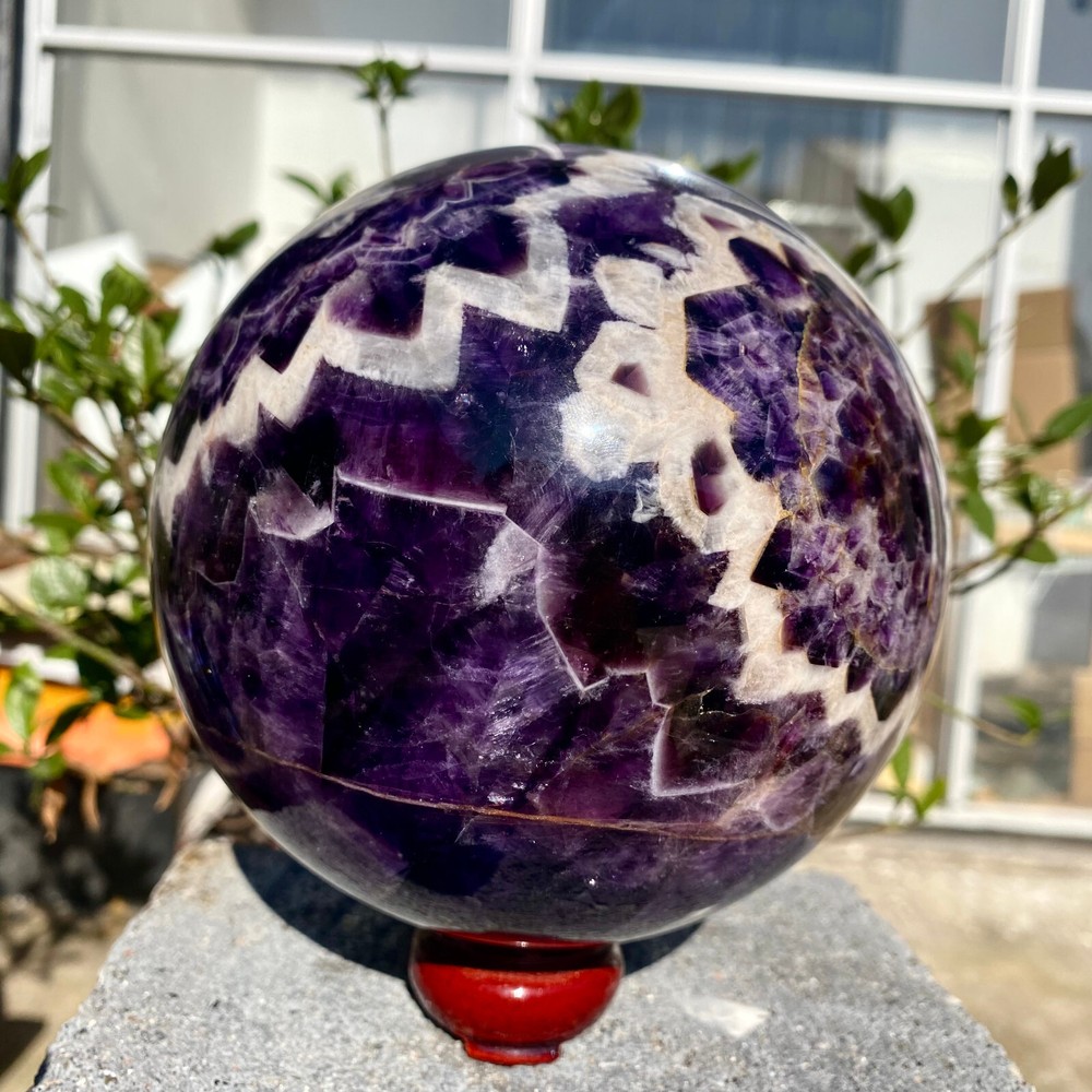 7.41LB Natural and beautiful dreamy amethyst crystal ball for healing