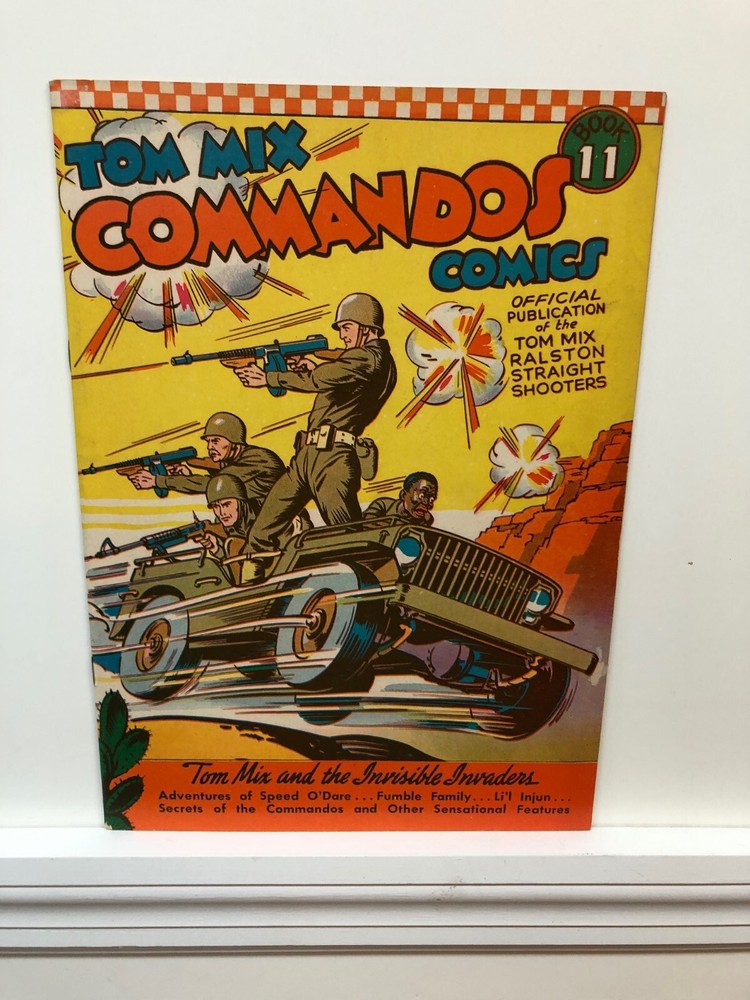 Tom Mix Commandos  # 11   VERY FINE   1942  Fred Meagher cover, stories & art