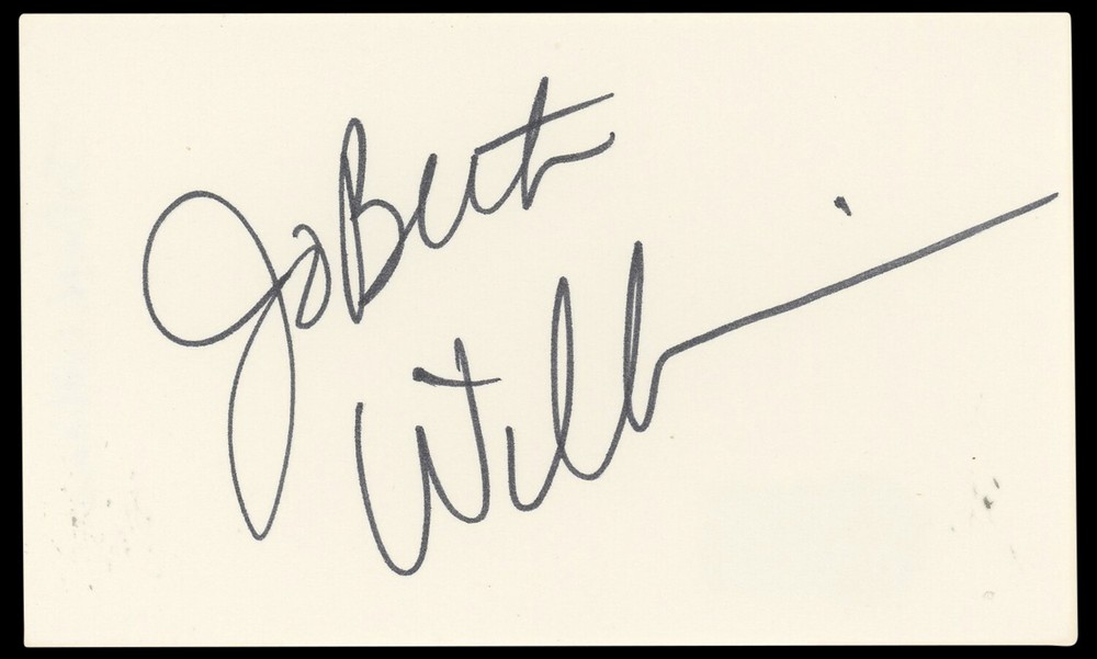JoBeth Williams Poltergeist Authentic Signed 3x5 Index Card BAS #BP50649