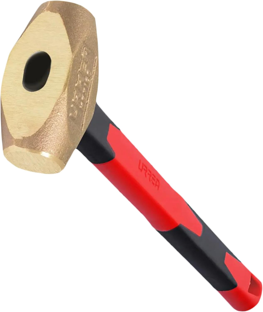 30-Oz Brass Head Drilling Hammer with Forged Striking Head & Steel Handle