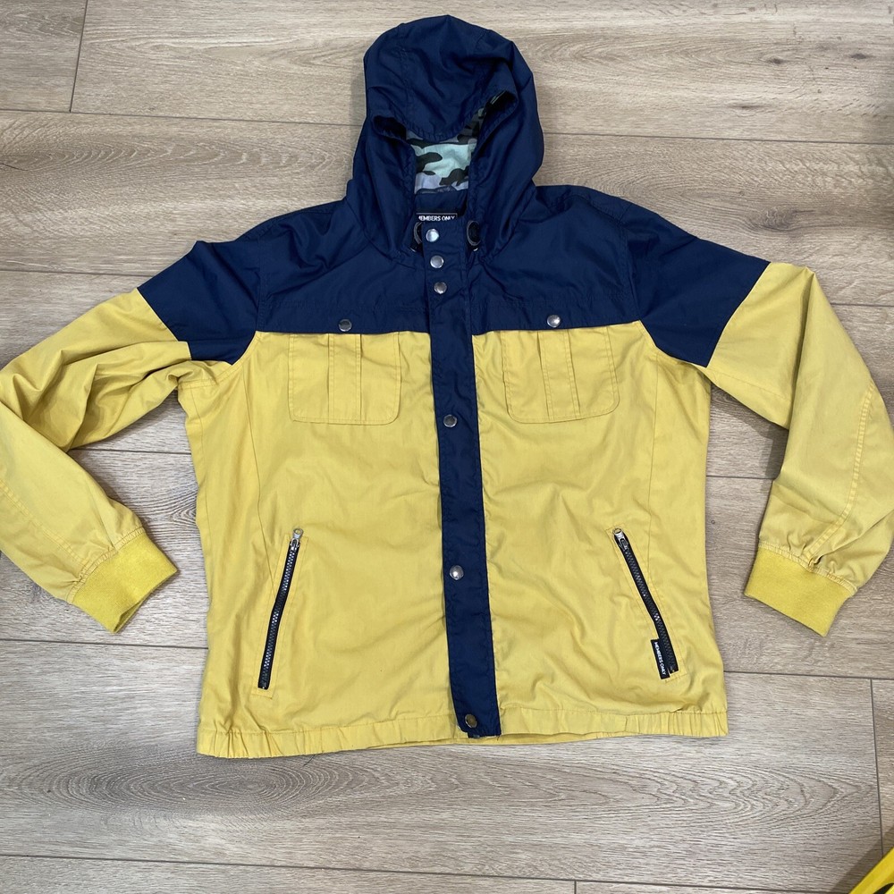 MEMBERS ONLY Blue Yellow Mens JACKET XL Windbreaker Y2K-image