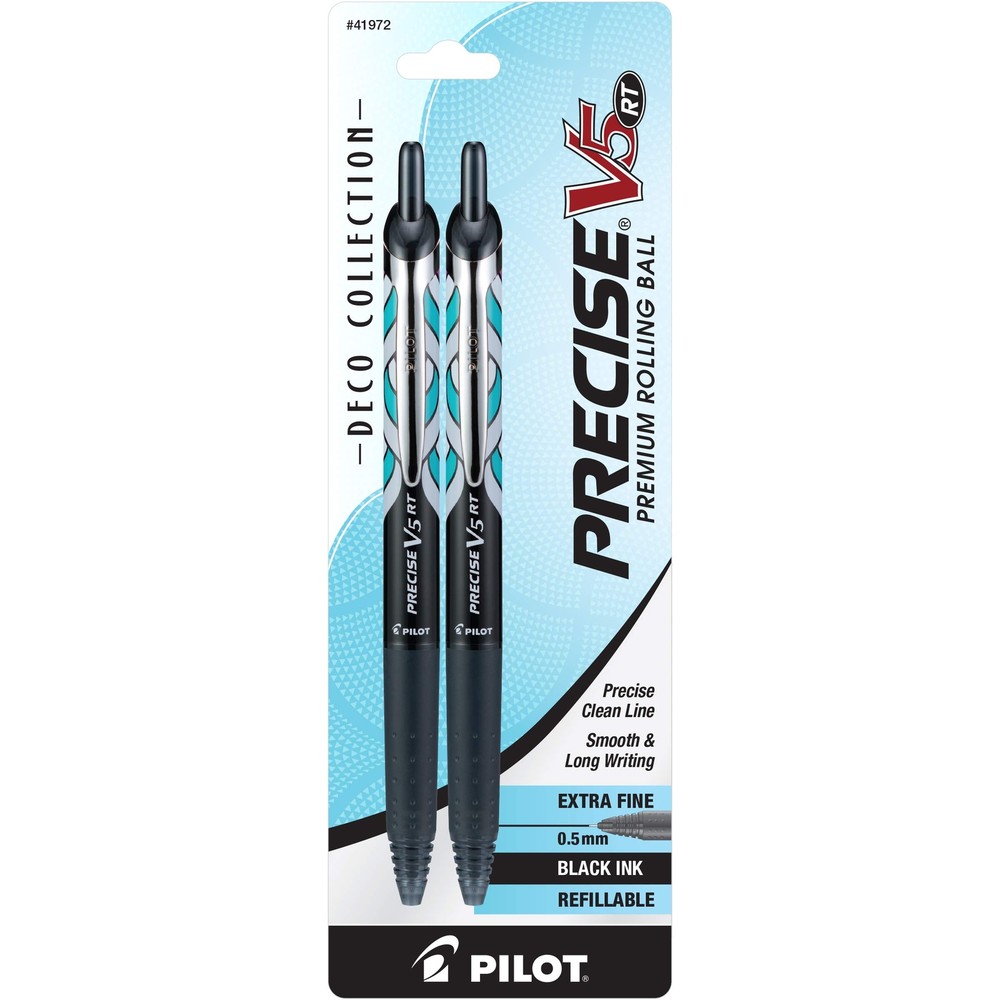 Pilot, Precise V5 RT Deco Collection Refillable & Retractable Liquid Ink Roll...